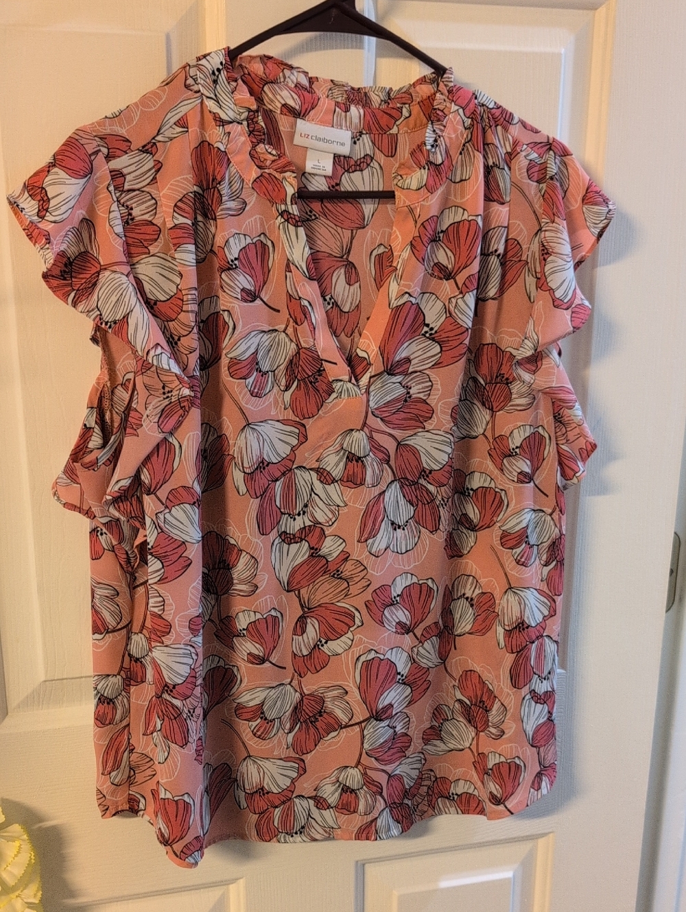 Liz Claiborne Ruffle Sleeve Top